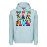 Blue Mist go with the flow Premium Hoodie - RanaPortraitStore