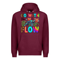 Burgundy go with the flow Premium Hoodie - RanaPortraitStore