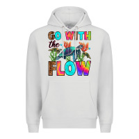 Dove Grey go with the flow Premium Hoodie - RanaPortraitStore