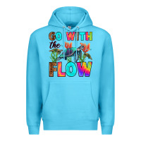 Ocean Blue go with the flow Premium Hoodie - RanaPortraitStore