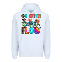 White go with the flow Premium Hoodie - RanaPortraitStore
