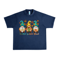 Navy Thankful grateful blessed Urban Heavy Tee - NancyCooperArtShop
