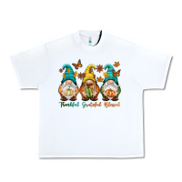 White Thankful grateful blessed Urban Heavy Tee - NancyCooperArtShop