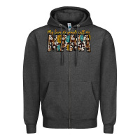 Charcoal Heather my favorite peoplle call me mama Zipper Hoodie - CowhideDigitalArt