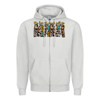 Dove Grey my favorite peoplle call me mama Zipper Hoodie - CowhideDigitalArt