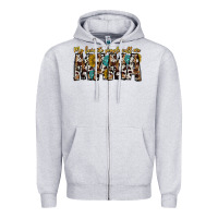 Heather Grey my favorite peoplle call me mama Zipper Hoodie - CowhideDigitalArt