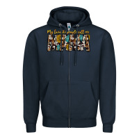 Navy my favorite peoplle call me mama Zipper Hoodie - CowhideDigitalArt