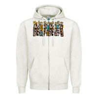 Oatmeal Heather my favorite peoplle call me mama Zipper Hoodie - CowhideDigitalArt