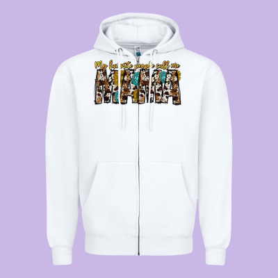My Favorite Peoplle Call Me Mama Zipper Hoodie Designed By Cowhidedigitalart