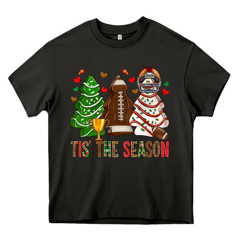 Tis' The Season American Football Christmas Cakes Bbs Heavy Core Tee by BundleAndBundleShop | Teevron
