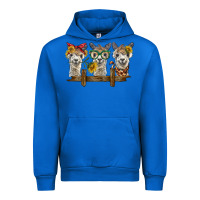 Cobalt 3 alpacas Urban Hoodie - BarkalooDesign