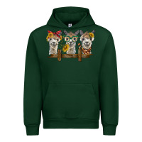Foreset Green 3 alpacas Urban Hoodie - BarkalooDesign