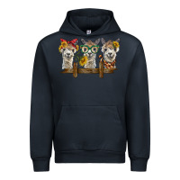 Navy 3 alpacas Urban Hoodie - BarkalooDesign