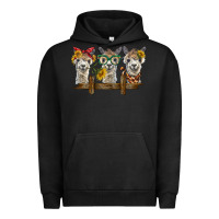 Pigment Black 3 alpacas Urban Hoodie - BarkalooDesign