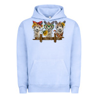 Pigment Grape Ice 3 alpacas Urban Hoodie - BarkalooDesign