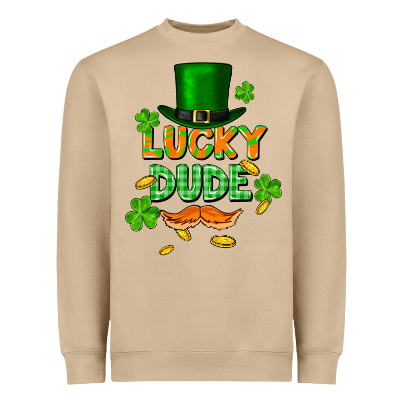 Lucky Dude St. Patricks Day Heavyweight Sweatshirt by FaDigitalArtStudio | Teevron