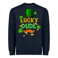 Navy lucky dude St. Patricks Day Heavyweight Sweatshirt - FaDigitalArtStudio