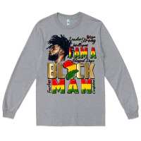 Heather Grey i am a black man Long Sleeve Tee - CowGirlArtShop