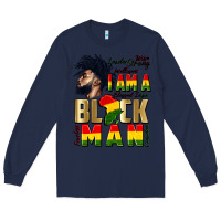 Navy i am a black man Long Sleeve Tee - CowGirlArtShop