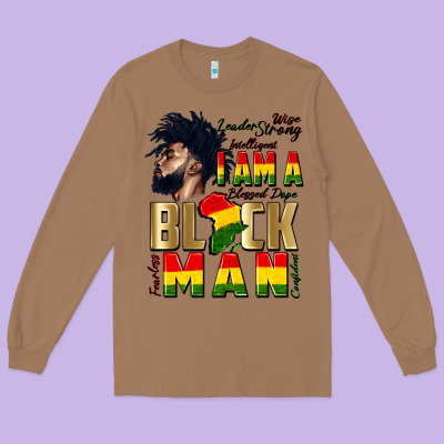 I Am A Black Man Long Sleeve Tee Designed By Cowgirlartshop