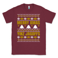 Burgundy Merry Christmas Yinz Jagoffs Pittsburgh Pennsylvania Xmas Gifts 1 Classic Tee - lanVoArt