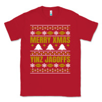 Red Merry Christmas Yinz Jagoffs Pittsburgh Pennsylvania Xmas Gifts 1 Classic Tee - lanVoArt