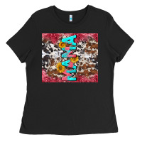 Black mama cowhide  sunflowers Ladies Tee - LillyAllenDesigns