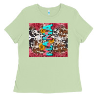 Matcha mama cowhide  sunflowers Ladies Tee - LillyAllenDesigns