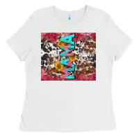 White mama cowhide  sunflowers Ladies Tee - LillyAllenDesigns
