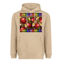 Mushroom Crayons And Apples Heavyweight Hoodie - LillyAllenDesigns