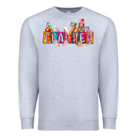 Heather Grey teacher easrter day Premium Sweatshirt - RacoonDesign
