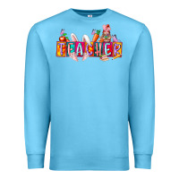 Ocean Blue teacher easrter day Premium Sweatshirt - RacoonDesign