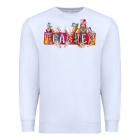White teacher easrter day Premium Sweatshirt - RacoonDesign
