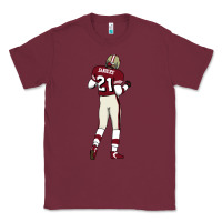 Burgundy deion sanders 32 Classic Tee - lanVoArt
