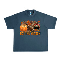 Midnight Navy Tis' the season American Football Urban Heavy Tee - NancyCooperArtShop