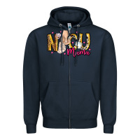 Navy Nicu Mama Zipper Hoodie - CowhideDigitalArt