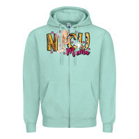 Seafoam Nicu Mama Zipper Hoodie - CowhideDigitalArt