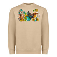 Mushroom western coffee cups with sunflower and gemstone bbs Heavyweight Sweatshirt - BundleAndBundleShop