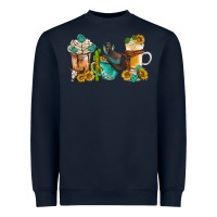 Navy western coffee cups with sunflower and gemstone bbs Heavyweight Sweatshirt - BundleAndBundleShop