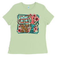 Matcha floral leopard frame mini Ladies Tee - LillyAllenDesigns