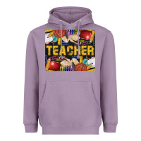 Lavender Western Teacher Black And Glitter Heavyweight Hoodie - LillyAllenDesigns