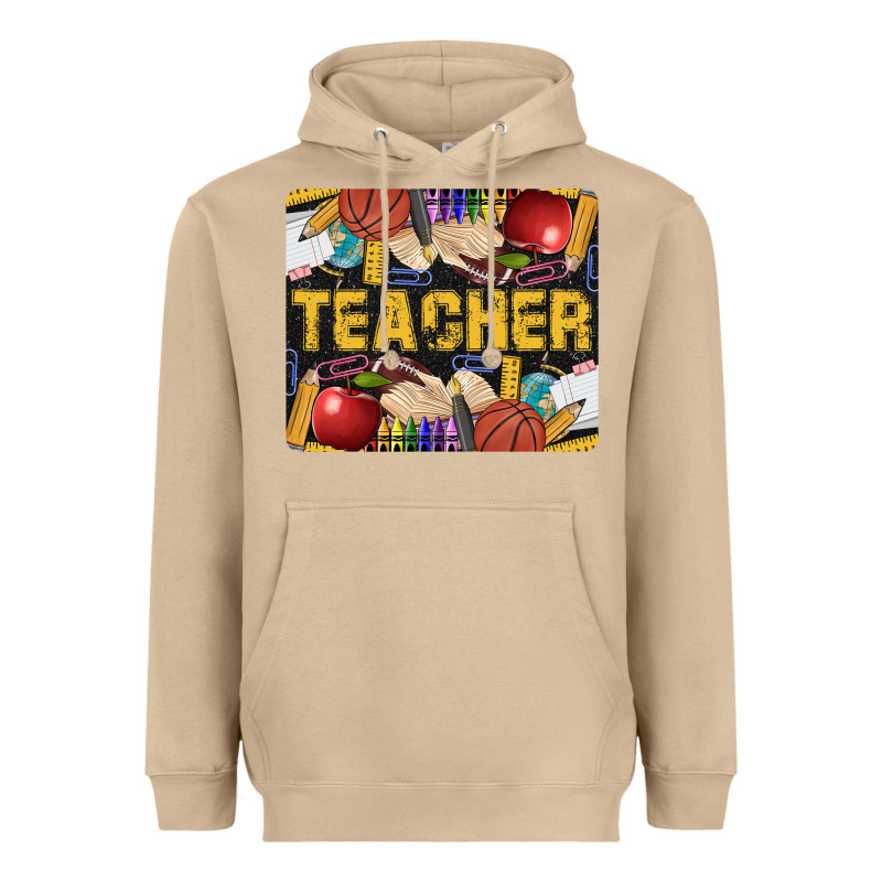 Western Teacher Black And Glitter Heavyweight Hoodie by LillyAllenDesigns | Teevron