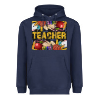 Navy Western Teacher Black And Glitter Heavyweight Hoodie - LillyAllenDesigns