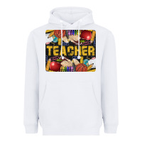 White Western Teacher Black And Glitter Heavyweight Hoodie - LillyAllenDesigns