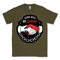Army Green awesome down with my demons  for gift adult and kids men women  2021 Classic Tee - lanVoArt