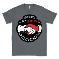 Charcoal Heather awesome down with my demons  for gift adult and kids men women  2021 Classic Tee - lanVoArt