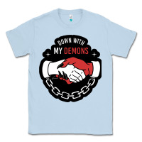 Dusty Blue awesome down with my demons  for gift adult and kids men women  2021 Classic Tee - lanVoArt