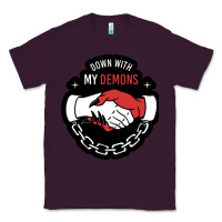 Plum awesome down with my demons  for gift adult and kids men women  2021 Classic Tee - lanVoArt