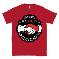 Red awesome down with my demons  for gift adult and kids men women  2021 Classic Tee - lanVoArt
