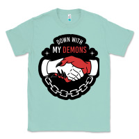 Seafoam awesome down with my demons  for gift adult and kids men women  2021 Classic Tee - lanVoArt